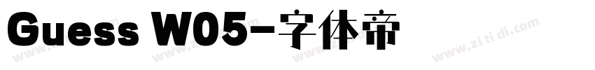 Guess W05字体转换